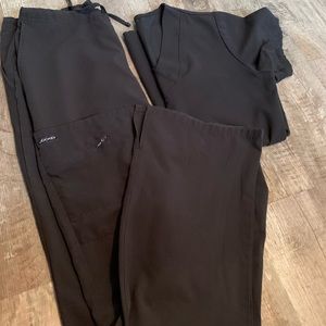 Set of small black scrubs